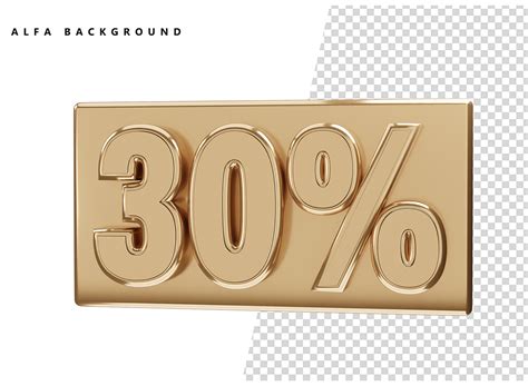 30 Percent Gold Number with 3d Rendering Graphic by crop3dbusiness ...