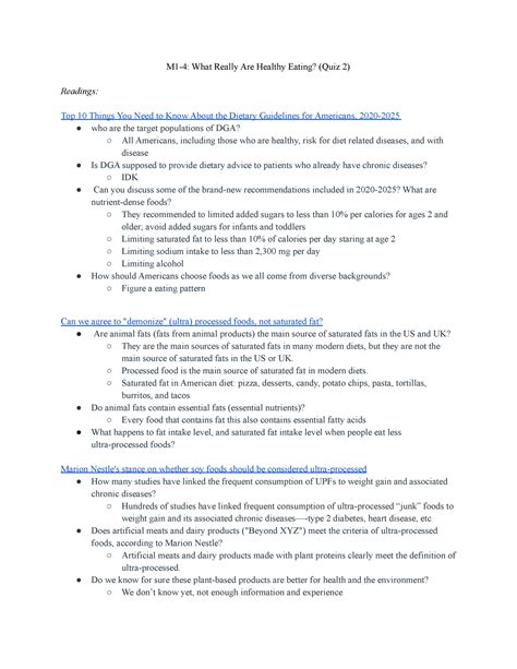 NUTRISCI 132: M1-4 What Really Are Healthy Eating - M1-4: What Really ...