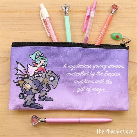 FF6 Terra on Magitek Pencil Pouch Final Fantasy VI Stationery Soft ...