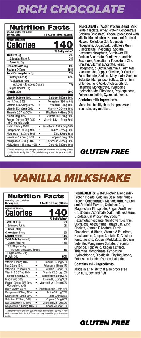 Pure Protein Shake 30g Complete Protein 11 oz. Vanilla Milkshake - 12-Pack