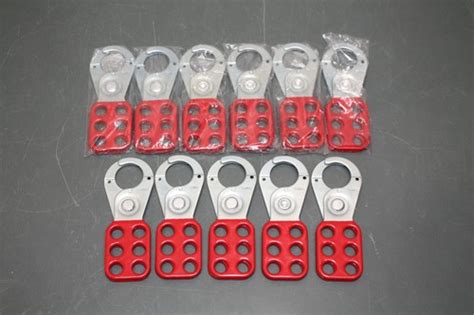 Buy 11 Brady Scissor-Action Lockout Hasp 65375, 6 Lock, Steel, Tagout ...