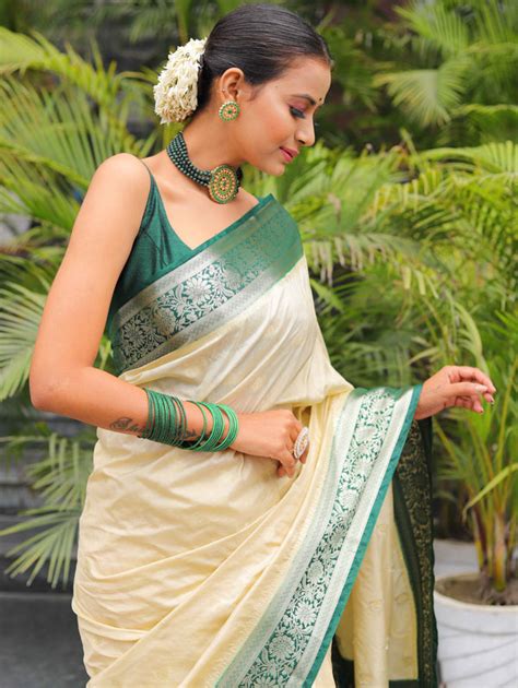 Saree - Cream