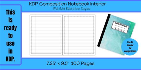 Wide Ruled Composition Notebook Page
