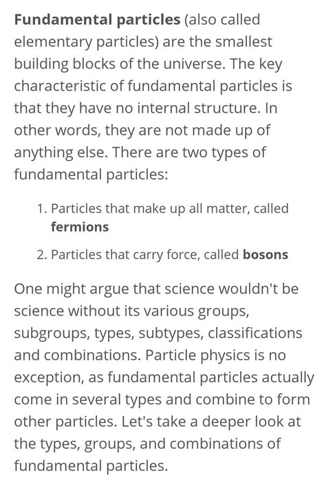 What is difference between fundamental particles and elementary ...