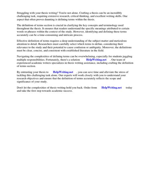 Image result for Definition of Terms Sample Format