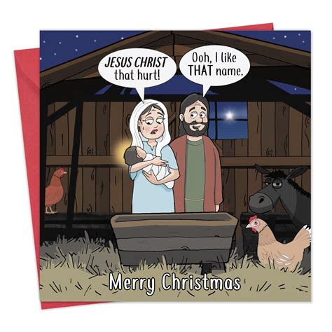 Twizler Funny Christmas Card Jesus Christ - Merry Christmas Card ...