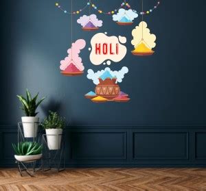 Sticker Hub 90 cm Festival Of Colours, Holi| Holi Party Special|PVC ...