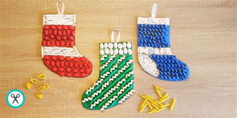 Pasta Christmas Stocking Decoration | Twinkl Crafts - Twinkl
