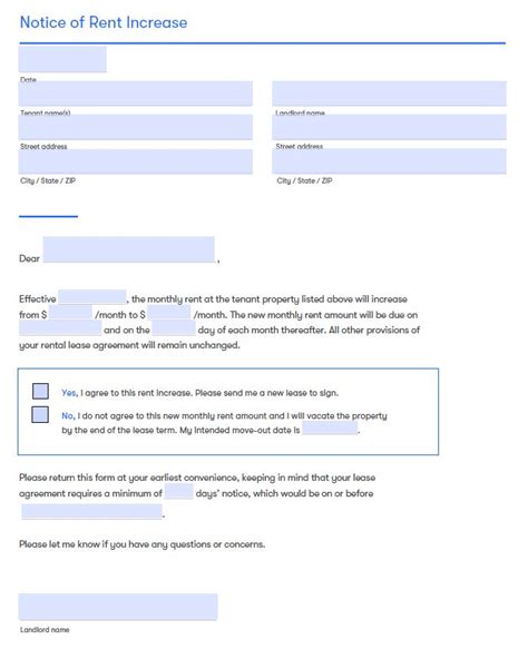 Rent Increase Letter (Free Template) | Zillow Rental Manager