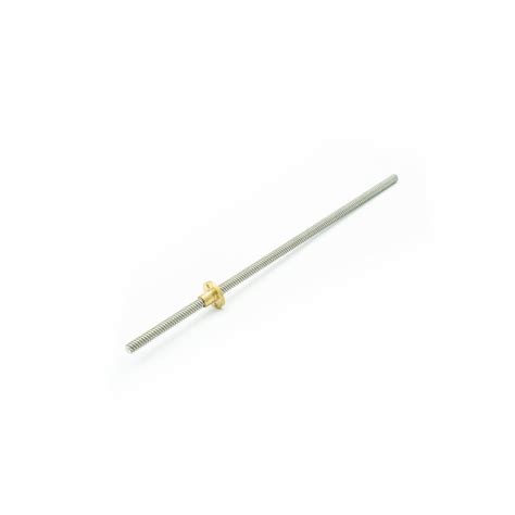 Buy 3D Printer Trapezoidal Screw Threaded Rod 300mm with Brass Nut at ...