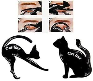 Buy G Cosmetic Black Cat Eyeliner Eyeshadow Stencils Templates For Eye ...