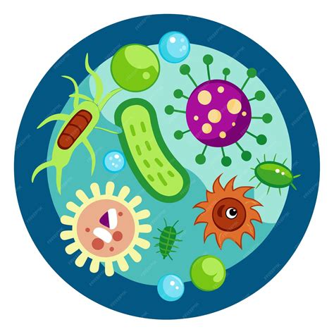 Bacteria clip art and Vector Design With a White Background | Premium ...