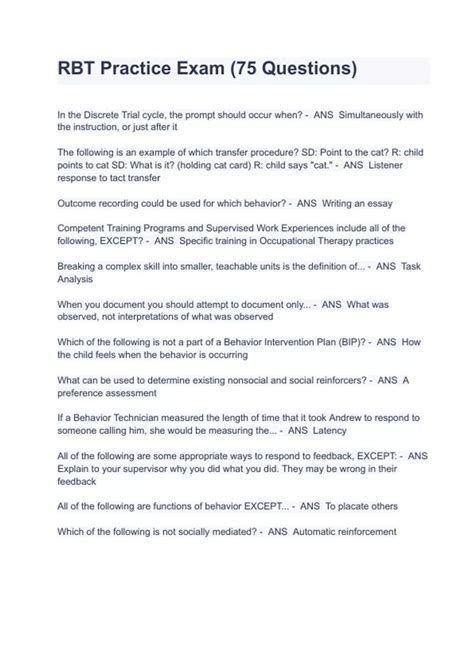 RBT Practice Exam (75 Questions) With Complete Solutions - PBT PRACTICE ...