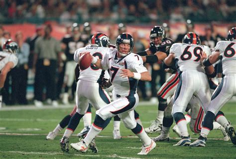 John Elway Super Bowl 33 Denver Broncos' Bo Nix Ties John Elway, Drew