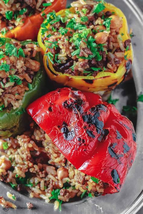 Greek Stuffed Peppers (Dairy and Gluten Free) | The Mediterranean Dish