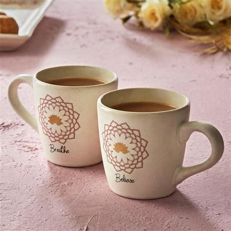 Buy Vrindawan Platonic Stoneware Mug - 210ml - Set of 2 from Home ...