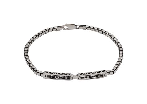 Towering Box Sterling Silver Link Bracelet for Men | Orionz Jewels