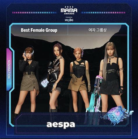 221024 aespa have been nominated for Best Female Group, Worldwide’s ...