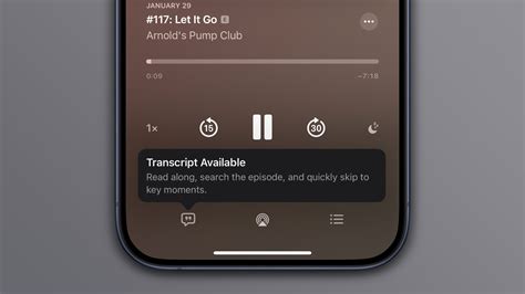 iOS 17.4 brings automatic transcripts to Apple Podcasts