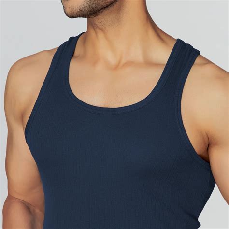 Buy Activo Combed Cotton [Navy] Gym Vest – XYXX Apparels