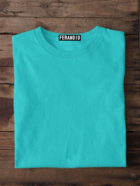 Plain Aqua Blue T-Shirt – feranoid