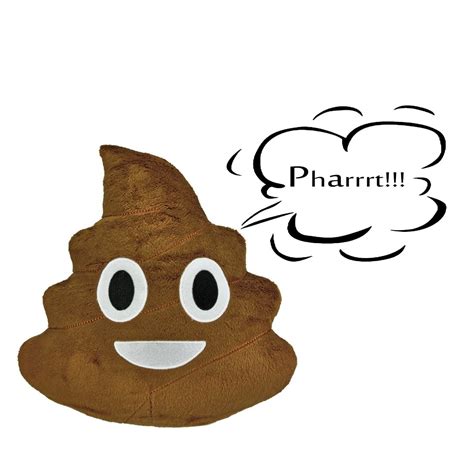 Farting Sound Poop Emoji Pillow - 14" inch Smiling Poop Pillow With ...