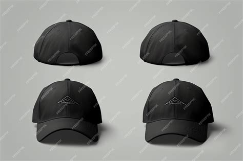 Premium AI Image | Black baseball caps mockup