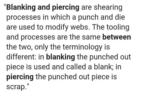 Difference between blanking and piercing - Brainly.in