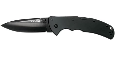 Cold Steel Code 4 Spear Point 58PAS Black/Black CPM S35VN plain edge ...
