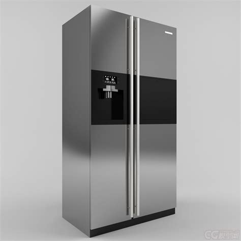双门电冰箱模型-生活电器-电子电器-青萝-CG模型网