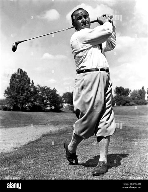 Golfer GENE SARAZEN takes a swing, 7/21/54. Courtesy: CSU Archives ...