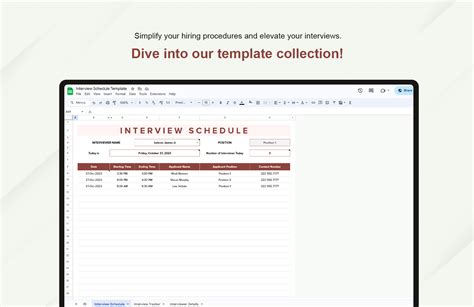 Interview Schedule Template 的图像结果