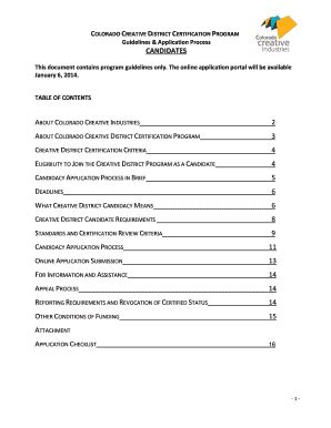 Fillable Online coloradocreativeindustries To read the Candidate ...