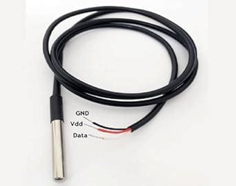 Ketrix DS18B20 Waterproof Digital Temperature Sensor Probe 100cm Wire ...