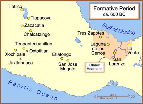 Map of the Olmec heartland. Image via Wikimedia Commons. | Golfo do ...