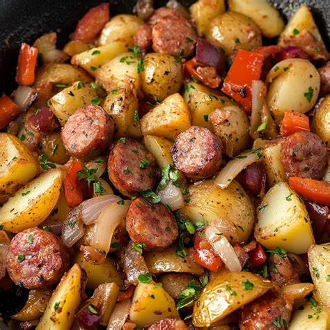 Easy Smoked Sausage and Potatoes Recipe - Kitchen Scroll