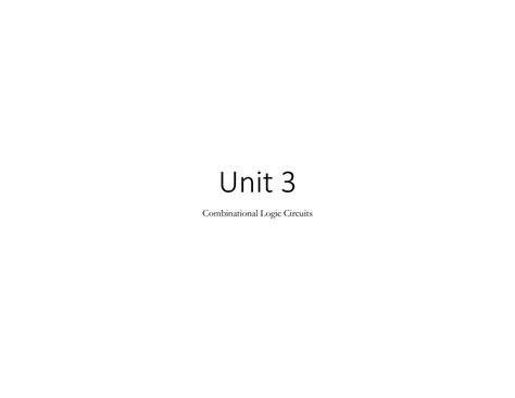 ADE UNIT 3 - PPT - Unit 3 Combinational Logic Circuits Quine-McCluskey ...