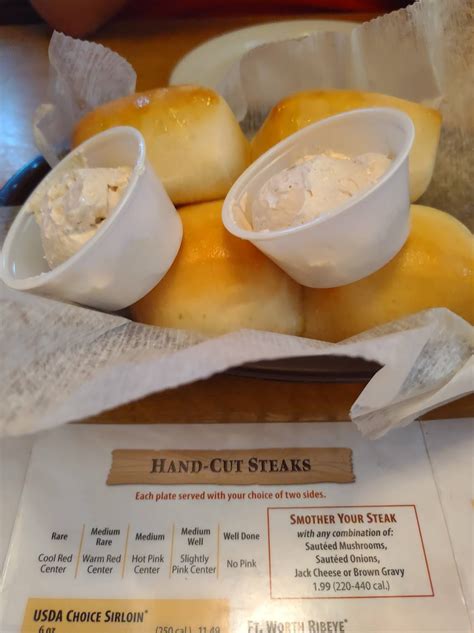 Menu at Texas Roadhouse BBQ, Johnson City, N Roan St