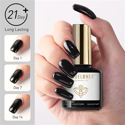 Buy Modelones Gel Top Coat, 10ML No Wipe Top Coat Gel Nail Polish ...