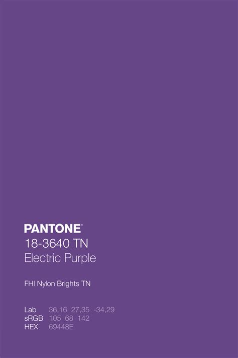 PANTONE 18-3640 TN Electric Purple Color Code | Cosmo color, Pantone ...