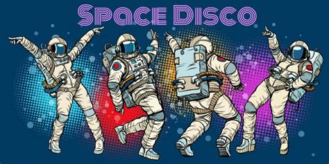 Dancing Astronauts Furniture Wallpaper - Magicdecor®