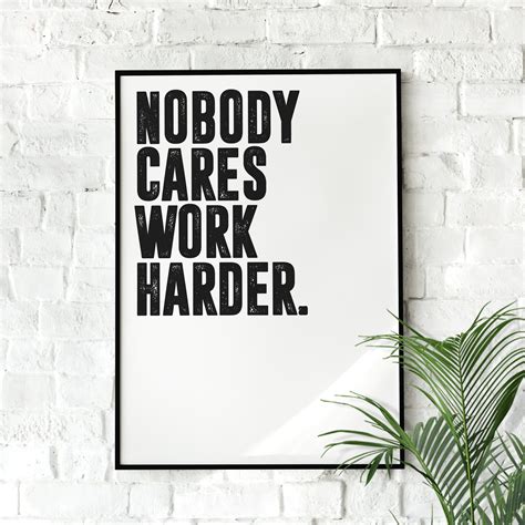 Jocko Willink Nobody Cares Work Harder Motivational Poster - Etsy UK