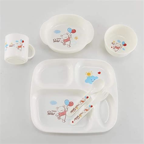 GION 6pcs Kids Dinner Set, Food Grade Dinner Set for Children, Square ...