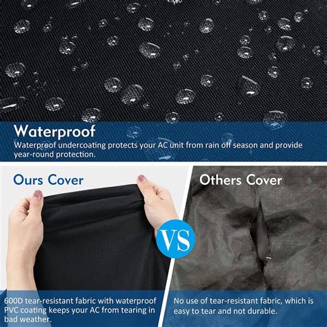 Outdoor Home Air Conditioner Cover, Square Weatherproof Heavy Duty ...