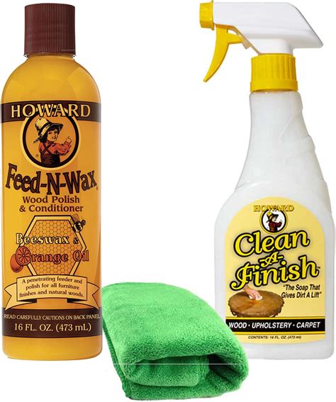 Amazon.com: Howard Feed N Wax Wood Restorer and Beeswax Polish Plus ...