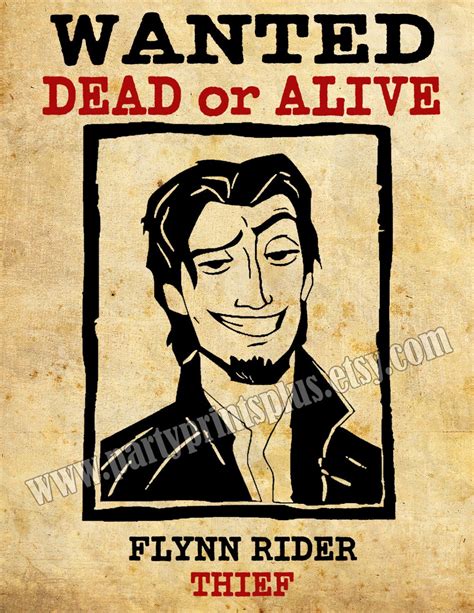 Free Printable Flynn Rider Wanted Poster - Printable Word Searches