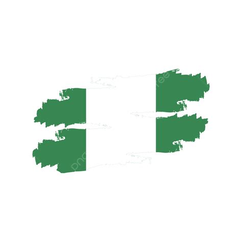 Nigeria Flag Watercolor Painted Brush Vector Desing, Nigeria Flag Brush, Nigeria Flag Love ...