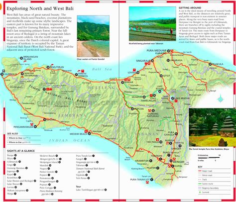 Bali Attractions Map PDF - FREE Printable Tourist Map Bali, Waking Tours Maps 2019