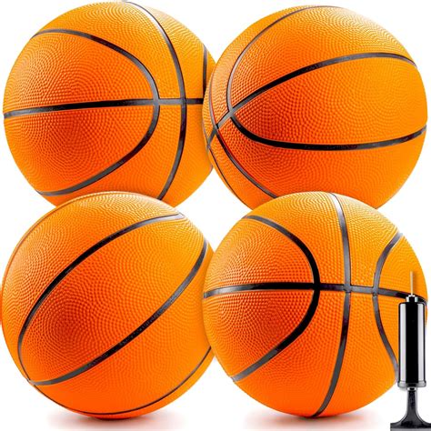 Bedwina Mini Basketballs - (7 Inch, Size 3) Pack of 4 - Mini Hoop ...