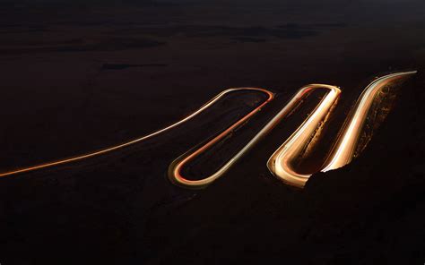 Download wallpaper 3840x2400 road, winding, aerial view, night, dark 4k ...